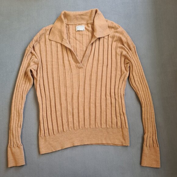 Frank and Oak Women Knit Sweater Polo Neck Long Sleeves Size XL Merino Wool - Picture 8 of 11